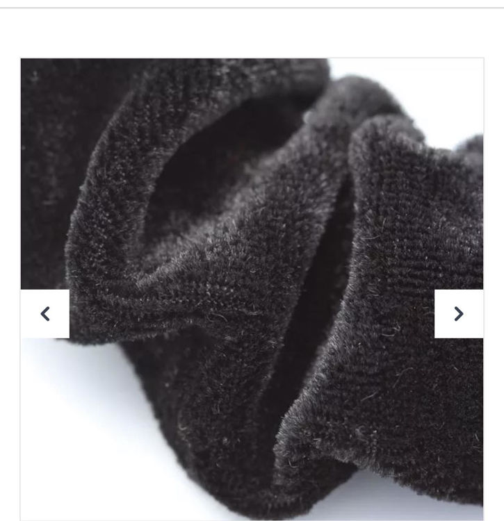 Picture of 5794 / 7943 REGULAR - BLACK VELVET FABRIC SCRUNCHIE DIA.10CM